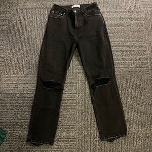 Abercrombie & Fitch Black Straight Leg Jeans